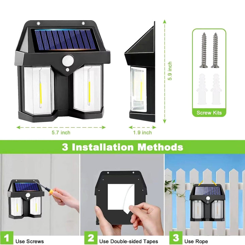 Dual Head Solar Motion – Waterproof Outdoor