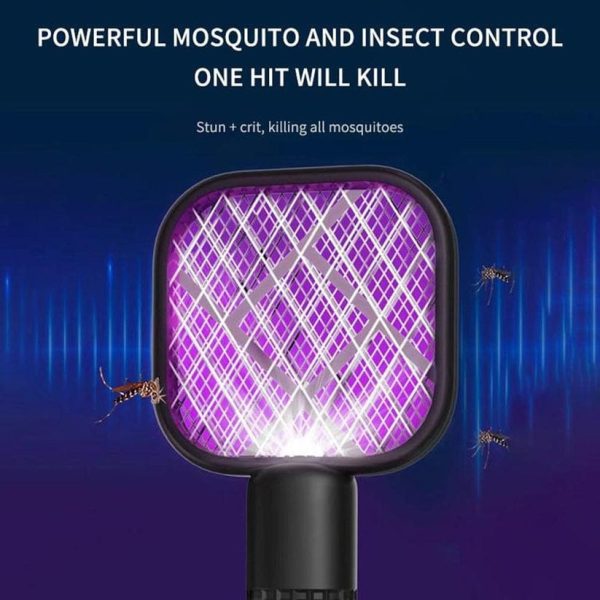 Mini USB Electric Mosquito Racket, Rechargeable Summer Fly Swatters Trap