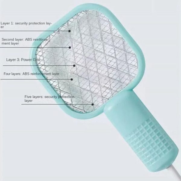 Mini USB Electric Mosquito Racket, Rechargeable Summer Fly Swatters Trap