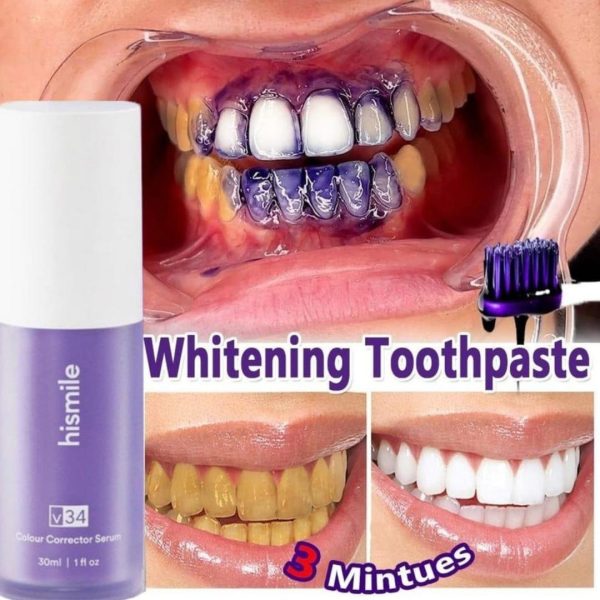 Hismile V34 Violet Toothpaste – Brighten Instantly, Shine Effortlessly