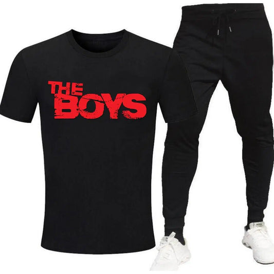 2 Pcs Men's Jersey Printed Track Suit