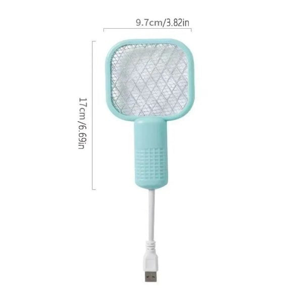 Mini USB Electric Mosquito Racket, Rechargeable Summer Fly Swatters Trap